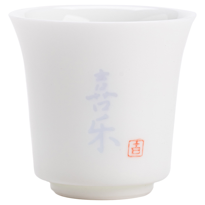 Cốc chuông tinh xảo cốc trà gốm sứ cốc chủ nhân cốc trà cốc đơn bộ trà Kung Fu tặng quà gia dụng kiểu Trung Quốc cốc cá nhân