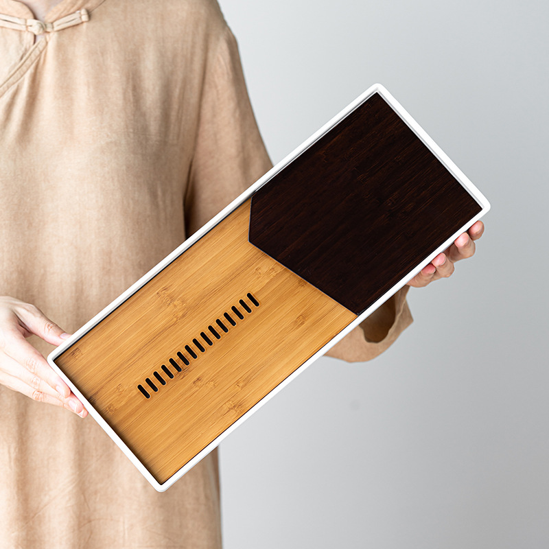 Khay trà Qingju, khay đựng nước gia dụng, khay đựng bọt khô, Homestay, đại lý du lịch khách sạn, một ấm hai chén, khay trà bàn trà nhỏ