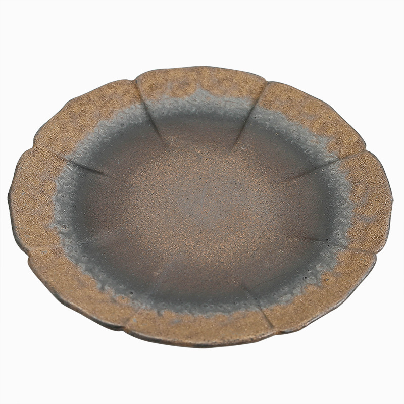 Bán buôn đế lót ly làm thủ công cổ điển, đế cách nhiệt đựng ly trà đất sét đá cũ bằng gốm thô, giá đỡ cốc hoa, phụ kiện Bộ trà Kung Fu gốm sứ