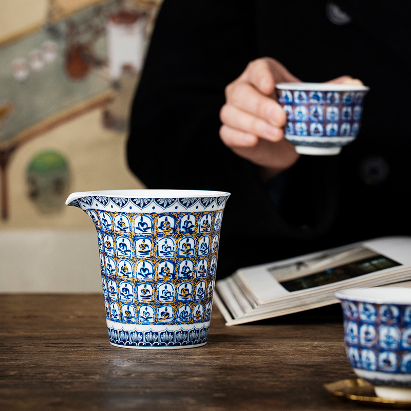 Cốc đường nghìn phật tráng men soda cốc công bằng gốm sứ dụng cụ pha trà đồng phục văn phòng gia dụng dụng cụ pha trà Kung Fu phụ kiện trà đạo