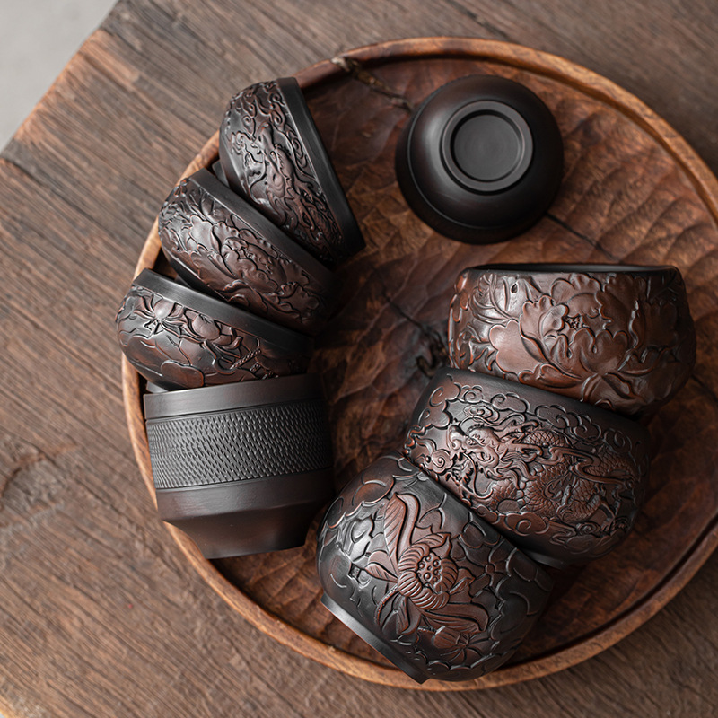 Cốc trà Gốm Tím Thanh Tây cốc chủ nhân cốc Thiền Cốc Gốm sứ thủ công kiểu Trung Quốc cốc trà ngon cốc trà đơn