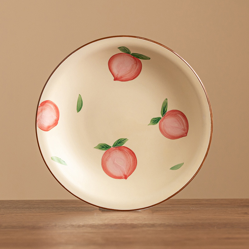 Bình đào vẽ tay màu hồng, bàn pha khô, bộ trà Kung Fu gốm sứ, phụ kiện, khay trà pha khô, tấm lót trà, tấm lót trà