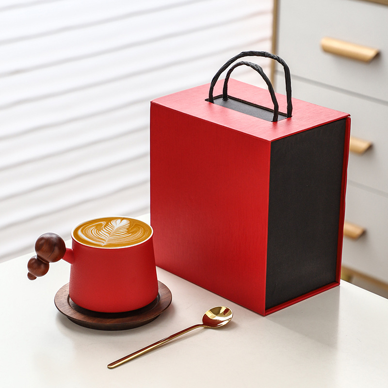 Cốc Bầu Kiểu Trung Quốc cốc cà phê sáng tạo giá trị cao Cốc gốm sứ nhỏ cốc Latte tinh tế cao cấp