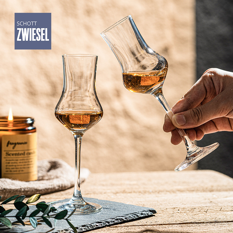 Cốc thủy tinh Schott Đức, ly rượu vang cao cấp gia dụng, ly rượu, ly cocktail chân cao, ly rượu Grappa