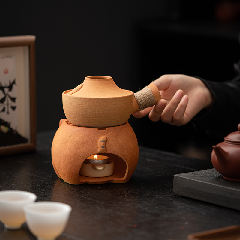 Bếp nướng trà gốm sứ Mengmao Đồ nướng trà gia dụng kiểu Nhật Đồ nướng trà thức trà Đồ nướng trà Đồ nướng trà Nến Ấm Đế trà