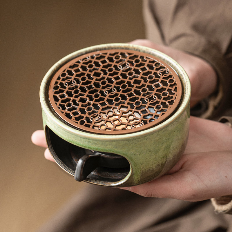 Lò nung gốm sứ ấm trà cổ điển bếp trà nhỏ gia dụng đế trà sưởi ấm cách nhiệt ấm ấm trà bếp xung quanh nấu trà ấm trà