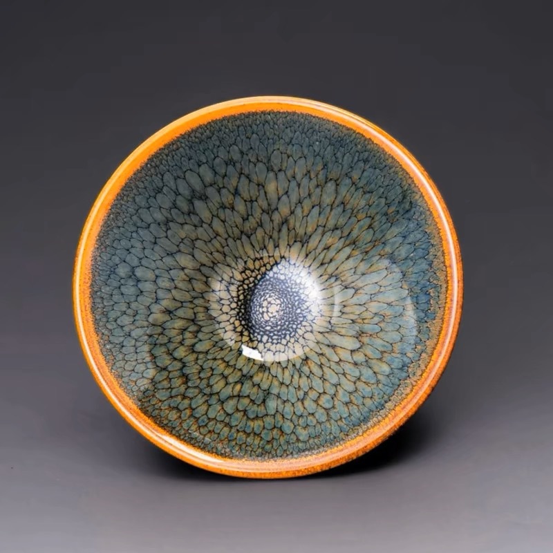 Jianyang Jianzhan Yanji Green Guzhong Teacup, cốc hình nón, cốc trà khoáng nguyên chất, cốc nam, bộ hộp quà tặng