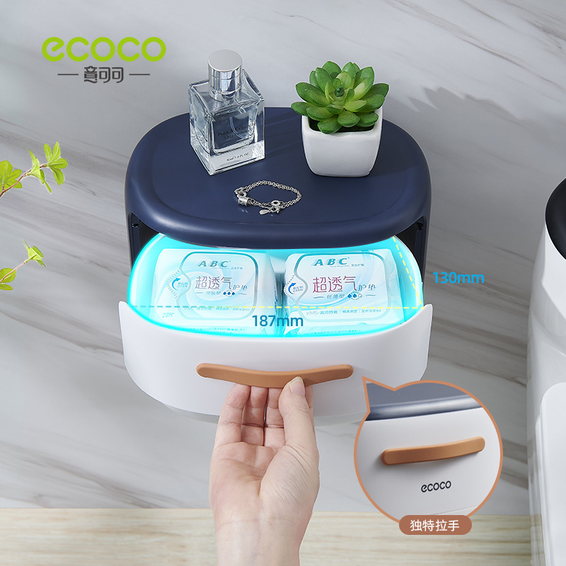 Hộp đựng khăn giấy nhà vệ sinh không đục lỗ chống thấm nước nhà vệ sinh cuộn giấy treo tường giá treo khăn giấy phòng tắm sáng tạo