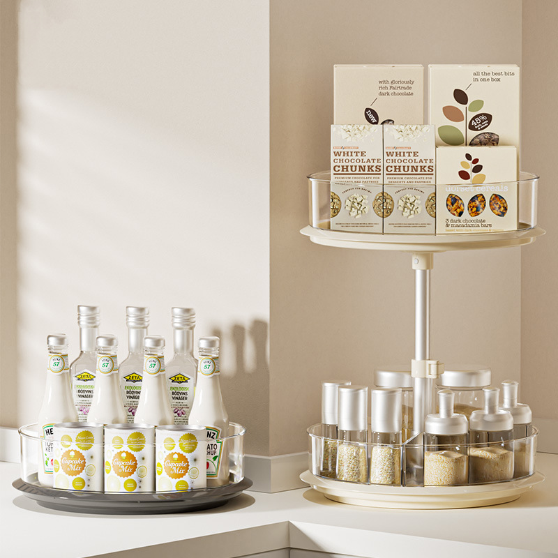 Giá để đồ gia vị xoay, mặt bàn bếp, dầu đa chức năng, muối, nước sốt và giấm, gia vị, hộp đựng đồ Daquan, bàn xoay
