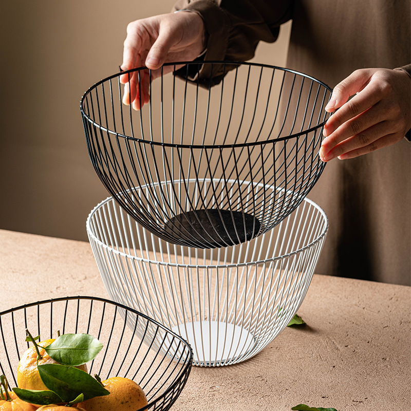 Khay đựng trái cây rèn giỏ đựng trái cây phòng khách gia dụng sáng tạo nghệ thuật khay trái cây đồ ăn nhẹ khay đựng trái cây khô thương mại