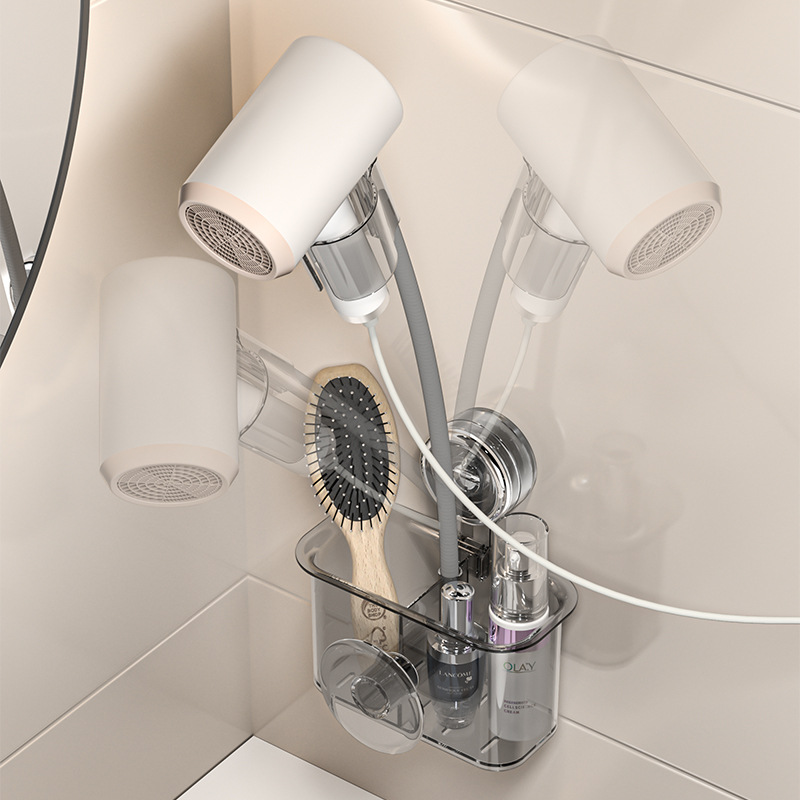 Giá để đồ máy sấy tóc lười không đục lỗ Giá đỡ máy sấy tóc treo tường phòng tắm Giá Đựng Máy Sấy Tóc Phòng Tắm