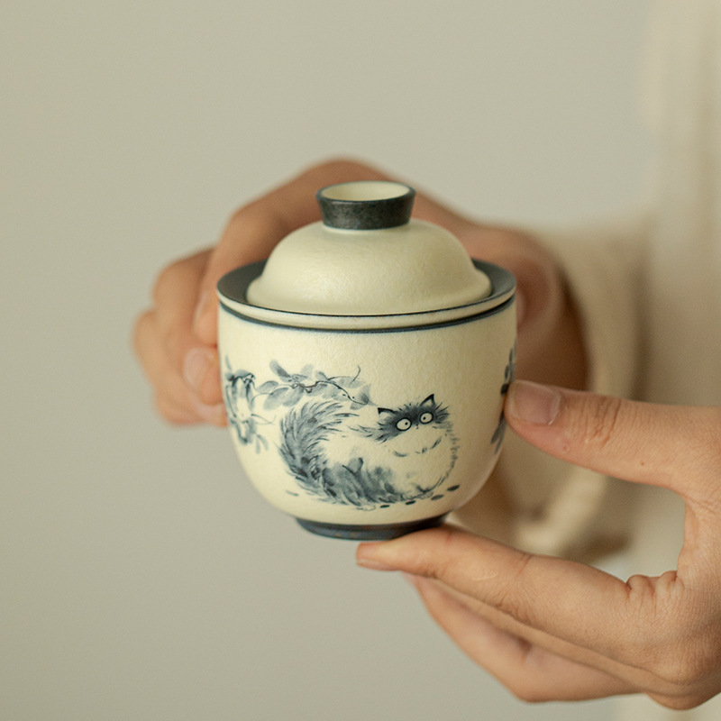 Bộ ấm chén du lịch ngoài trời Chupu, bộ ấm trà Kung Fu gốm sứ, quà lưu niệm, dành cho một người, uống nhanh