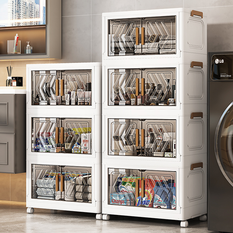 40-80 Cài đặt miễn phí rộng gấp dễ dàng Tủ lưu trữ đồ chơi đồ ăn nhẹ Tủ lưu trữ sắp xếp nhiều lớp Hộp lưu trữ bằng nhựa