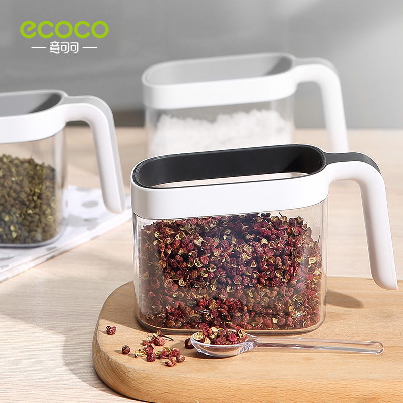 Hộp gia vị, đồ dùng nhà bếp, một hộp đựng nhiều ngăn đựng muối, Lọ Muối, lọ đựng gia vị, bộ kết hợp