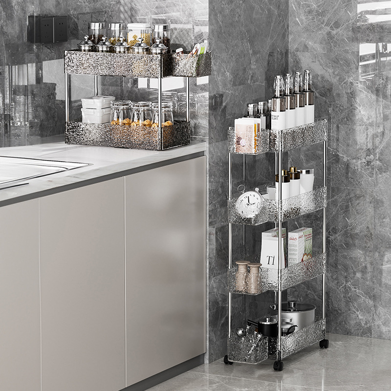 Kệ để đồ phòng tắm, kệ đựng mỹ phẩm cho xe đẩy phòng tắm, kệ để đồ nhiều tầng đa chức năng