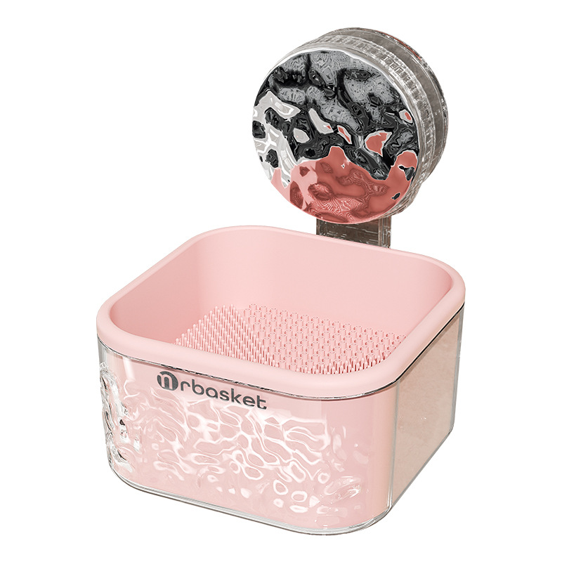 Bàn chải trang điểm Cốc hút, rửa bát, rửa bát tích hợp, rửa và sấy bằng silicon, dụng cụ làm sạch bông phấn Trứng Làm Đẹp, Giá phơi