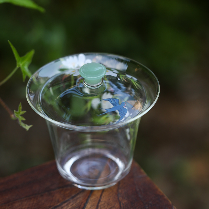 Cốc trà cốc trà cốc trà xanh đơn Phong Cách Trung Quốc Bát trà Kung Fu chống bỏng dụng cụ pha trà Kung Fu gia dụng