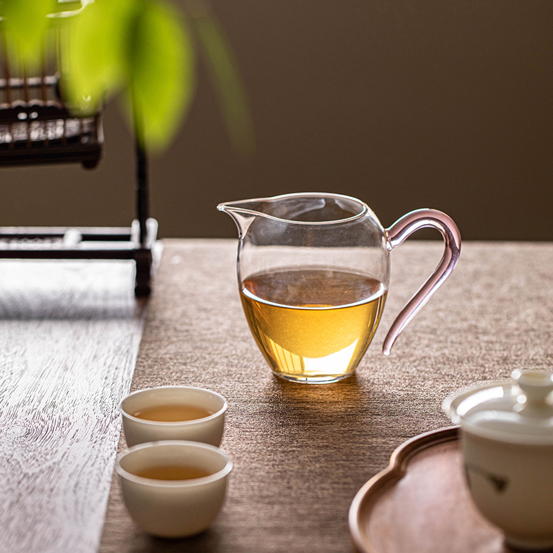 Cốc công tắc thủy tinh đuôi phượng, trà lọc trong suốt chịu nhiệt, Bộ trà Haifen, bộ trà Kung Fu, cốc công cộng đơn giản kiểu Nhật cỡ nhỏ