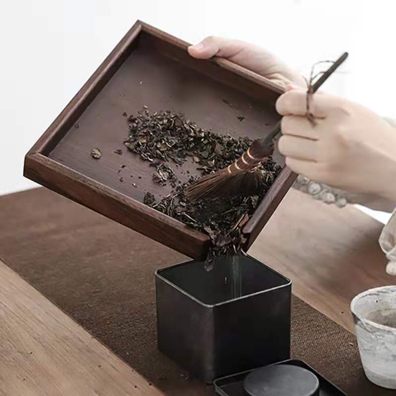 Bánh trà Phổ Nhĩ bằng gỗ óc chó, Khay trà, khay trà, dụng cụ mở trà, hộp trà, phụ kiện Bộ trà Kung Fu, khay trà bằng Gỗ Óc Chó