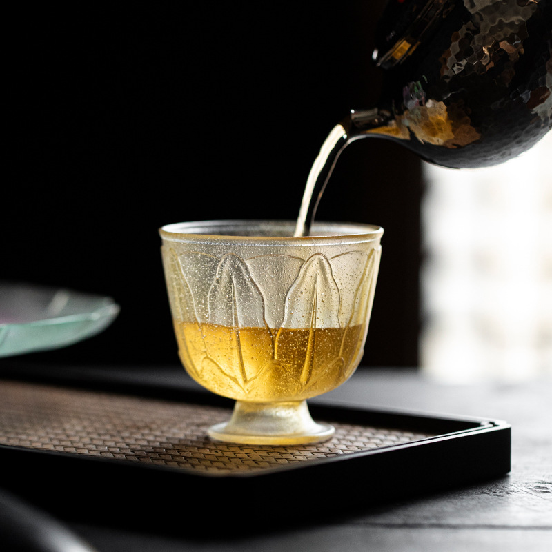 Bộ trà Kung Fu tráng men cổ kính, tách trà, tách cá nhân, thiết bị pha trà cao cấp, cốc lá chuối thương hiệu Yushantang, cốc cao