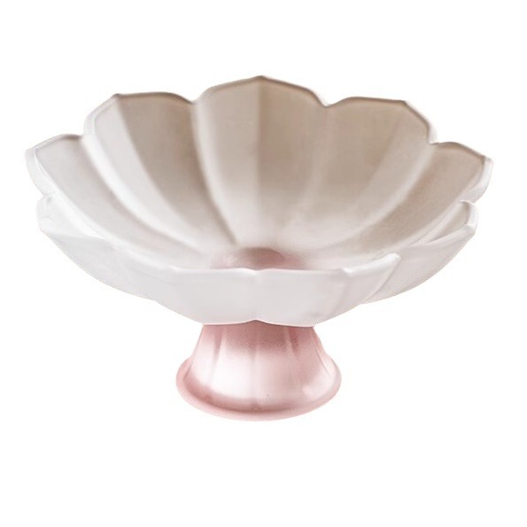 Khay hoa quả hoa sen chân cao, Bàn cà phê phòng khách, khay giải khát gia dụng, Bộ trà Kung Fu, đồ ăn nhẹ tráng men