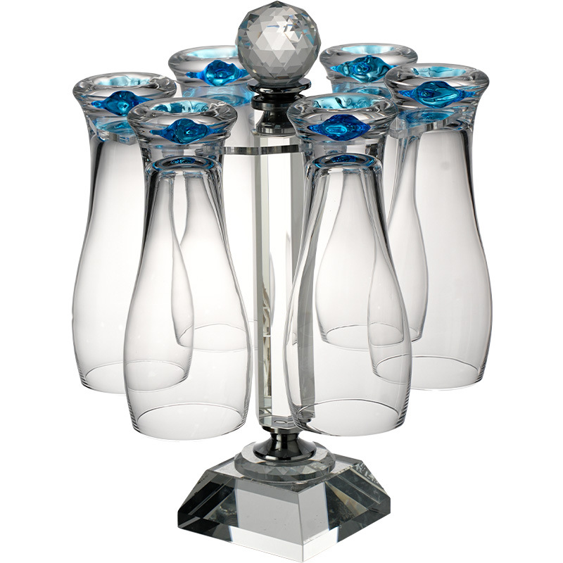 Cốc bia thủ công Blue Mountain mới 2025 cốc thủy tinh pha lê sang trọng cao cấp cốc nước dung tích lớn cốc bia tươi dùng cho khách sạn