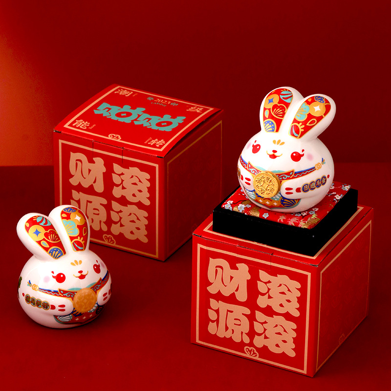 Con Heo đất thủy triều quốc gia năm con thỏ gốm sứ cung hoàng đạo con heo đất hoạt hình công ty con heo đất công ty họp thường niên quà tặng kỷ niệm trang trí