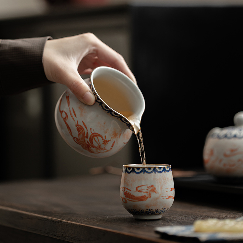 Cốc công cộng Đôn Hoàng Feitian mô phỏng trà gốm sứ Song Ru lò, dụng cụ chia trà gia dụng, dụng cụ pha trà, dụng cụ pha trà, dụng cụ pha trà Kung Fu, phụ kiện