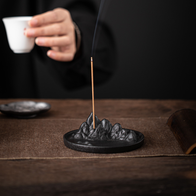 Guanshan Fog trào ngược Hương Hương dây gốm Lư Hương ổ cắm hương Trầm Hương Bàn trà gỗ đàn hương nhỏ dụng cụ xông hương trà đạo