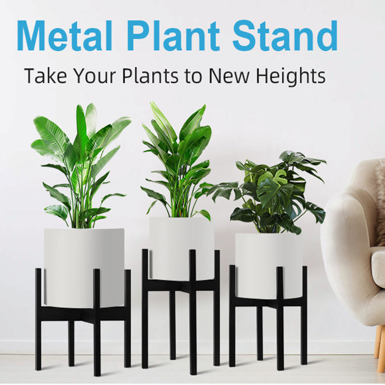 Kệ để chậu hoa lắp ráp bằng sắt đặt  phòng khách ban công đơn giản hiện đại TBH6155