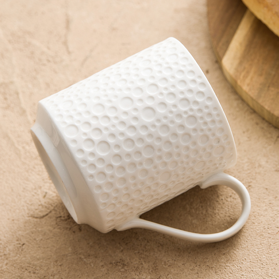 Ly nước họa tiết đá tròn đa năng mẫu mới 2025, cốc sứ cao cấp dành cho nữ, cốc cà phê cao cấp, tinh tế, dùng cho văn phòng