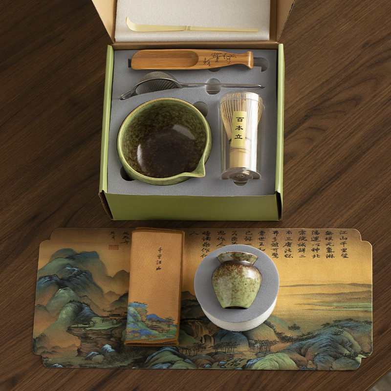 Đặc biệt xuyên biên giới cho lò nung Nhật Bản, bộ matcha Baibenli, máy đánh trứng, dụng cụ matcha, bình trà, bộ trà đặt hàng thời nhà Tống