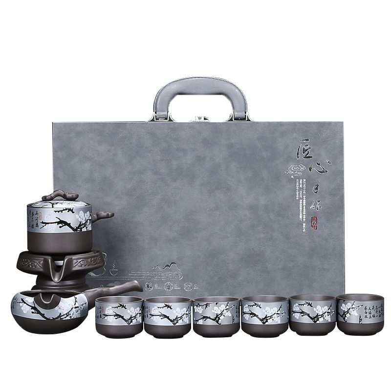 Bộ khay trà bộ trà tử sa bộ dụng cụ pha trà kung fu tự động lười cao cấp dùng trong gia đình