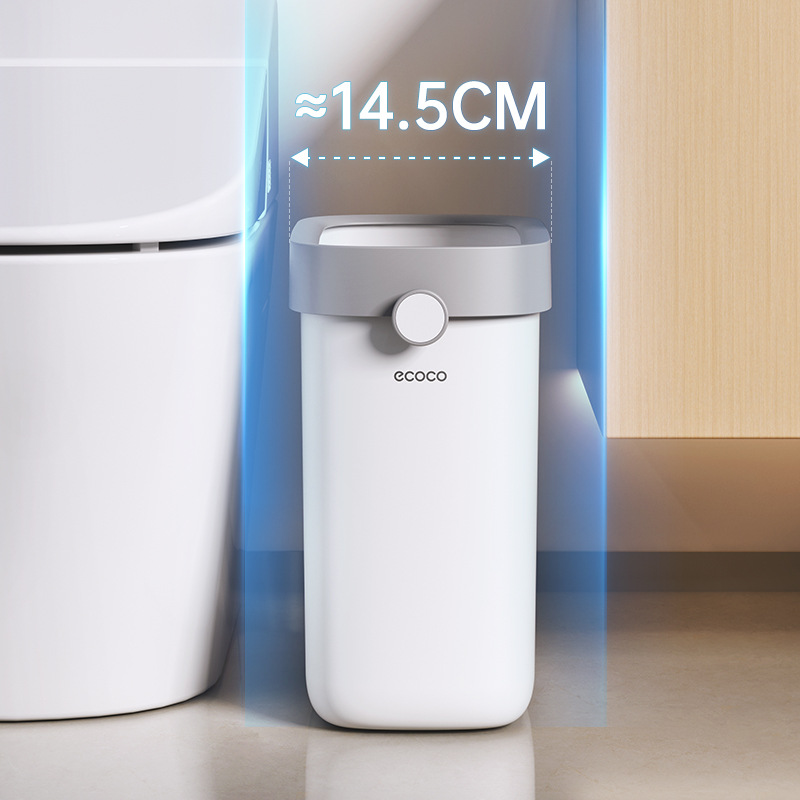 Thùng rác gia dụng nhà vệ sinh nhà vệ sinh mới 2024 khe hở lớn dung tích lớn thùng chuyên dụng thùng vệ sinh nhỏ hẹp