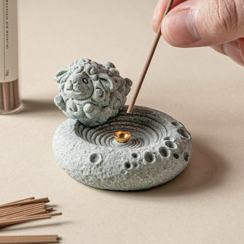 Đồ trang trí trà đạo 12 con giáp, bàn trà phòng khách, cắm hương, đặt hương, trang trí mặt bàn bếp hương liệu kiểu Trung Quốc