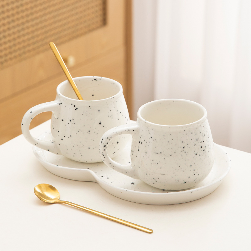 Bộ cốc uống nước gốm sứ cốc cặp đôi gia đình cốc cốc uống nước văn phòng dung tích lớn cốc cà phê