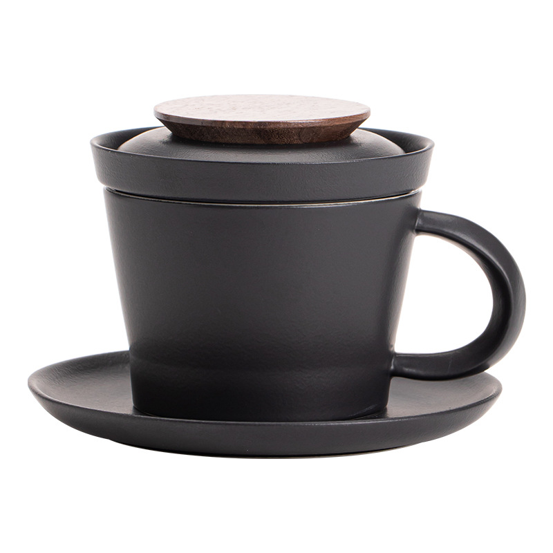 Bộ đĩa cốc trà cà phê Yuanhong đơn giản trà chiều gia dụng văn phòng cốc cà phê cốc hoa kéo cốc cốc cốc ăn sáng