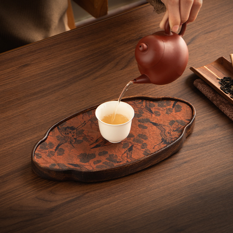 Khay pha trà khô bằng gỗ óc chó Nam Mỹ, khay trà gia đình kiểu Trung Quốc mới, thảm trà Zen, khăn trà, khay pha trà khô bằng gỗ nguyên khối, giá đỡ ấm trà.