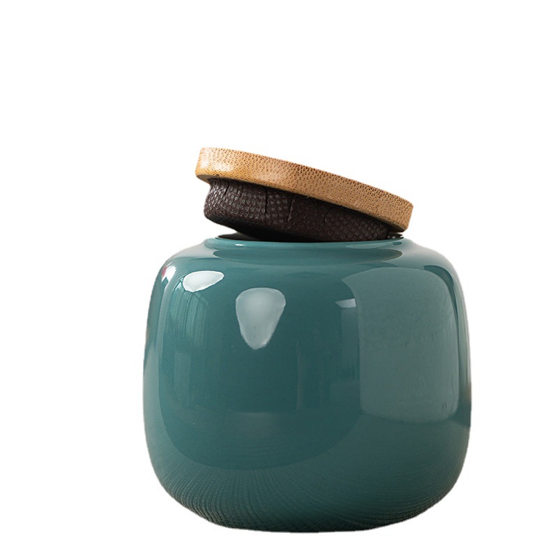 Gốm sứ cổ điển mini cỡ nhỏ trà mùa xuân bình trà gốm sứ bình kín bình trà bình lưu trữ bình lưu trữ bình rỗng logo