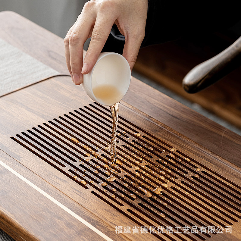 Khay trà tre Yixiantianzhong, bộ trà gia dụng, Khay trà, khay trà, ngăn chứa nước văn phòng đơn giản, Khay trà kiểu ngăn kéo, khay pha khô