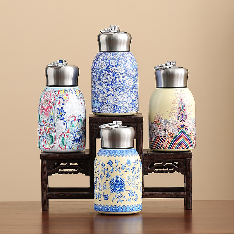 Bán buôn cốc nhỏ bụng mini inox 304 cốc giữ nhiệt nhỏ mập cầm tay đơn giản cầm tay