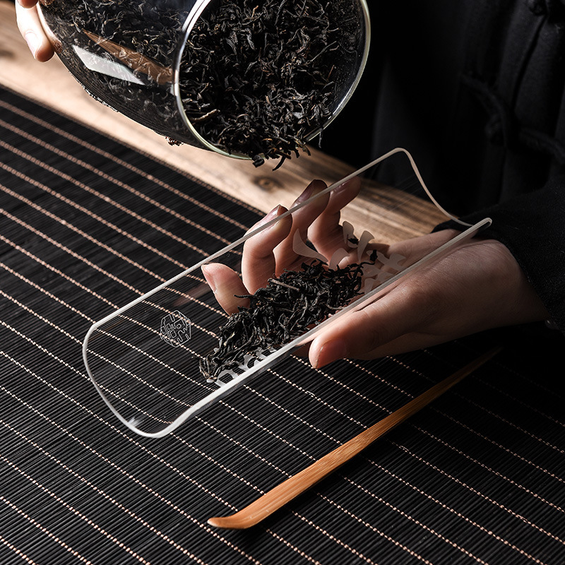 Bộ phụ kiện trà đạo thủy tinh Borosilicat cao Bộ trà kéo trà phong cách Nhật Bản Bộ trà Kung Fu Zero với bộ thưởng thức trà trong suốt