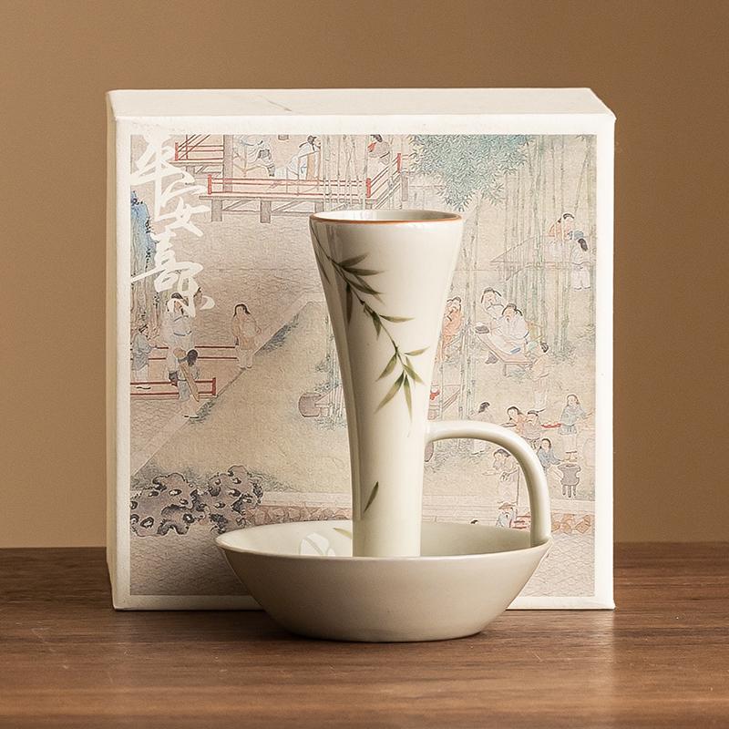 Hoa văn xanh ngọc bích bình hoa gốm sứ bình hoa nhỏ cổ điển phòng ngủ gia dụng đồ trang trí tủ rượu cửa ra vào