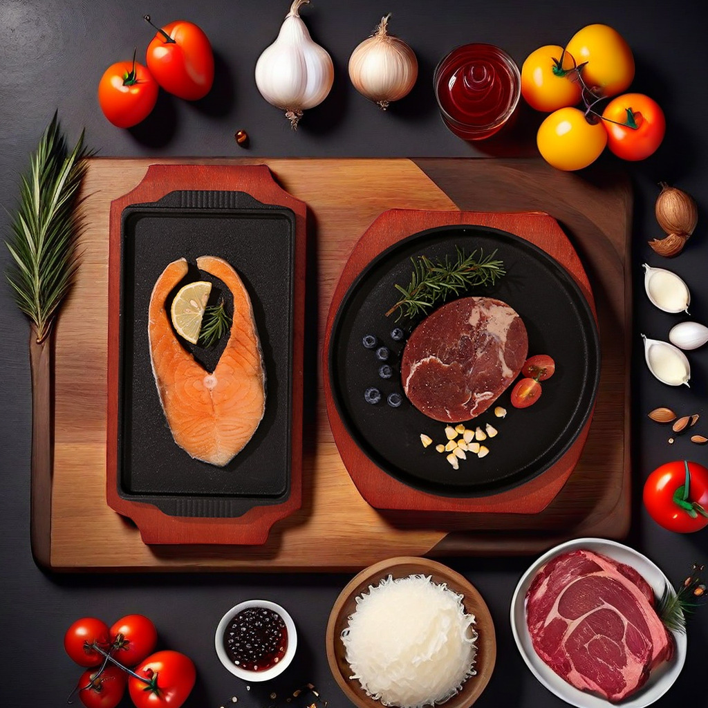 Đĩa nướng tròn hình vuông dày, Đĩa nướng, đĩa gang nướng thương mại, Đĩa nướng Bít Tết Chống dính, đĩa chiên đồ ăn phương Tây gia dụng