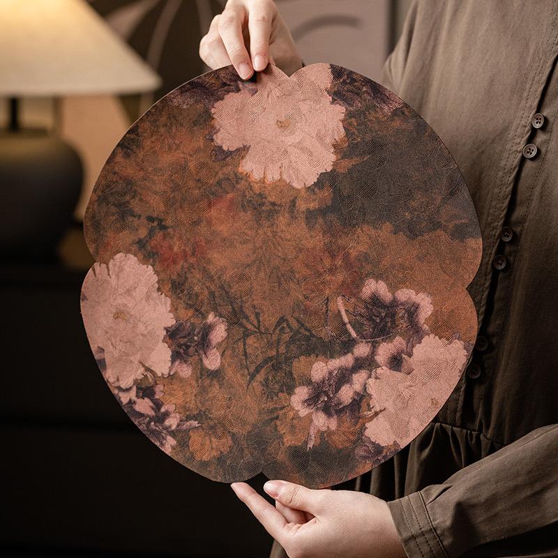 Tấm lót ấm bàn trà hai mặt hoa mẫu đơn sợi Xiangyun tấm lót ly chống thấm nước tấm cách nhiệt tấm lót bàn kiểu Trung Quốc phong cách thiền cổ điển tấm lót trà