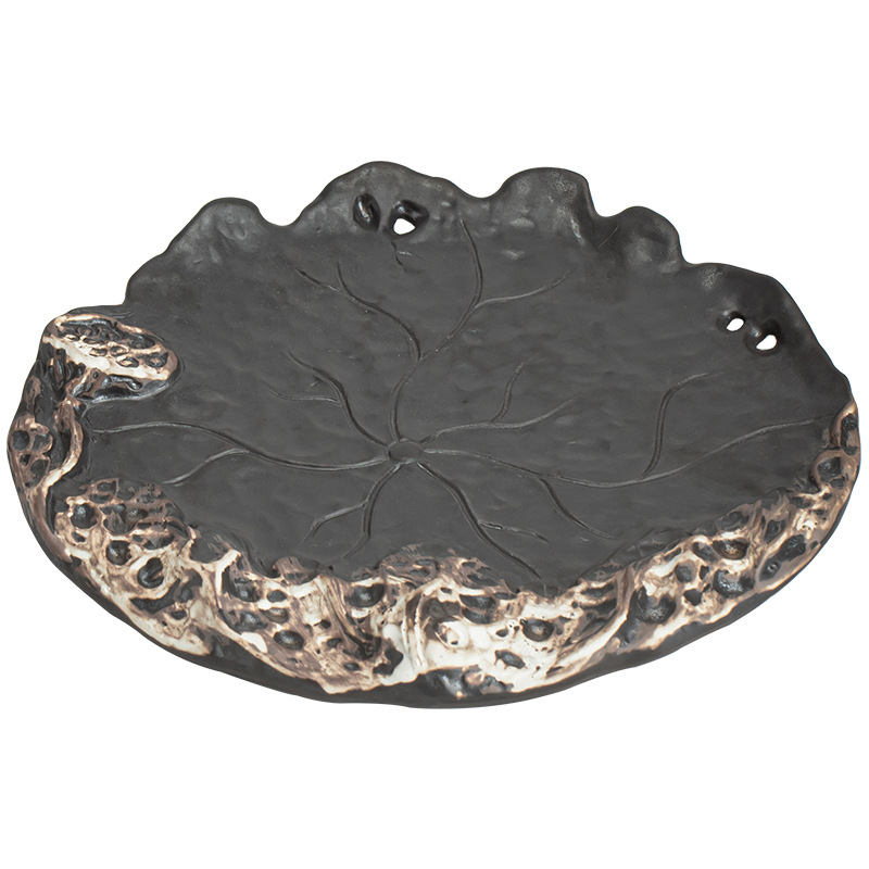 Khay lá sen phong cách wabana Khay trà gốm sứ cỡ nhỏ cổ điển Khay trà Khay trà Bộ trà Kungfu khay pha khô