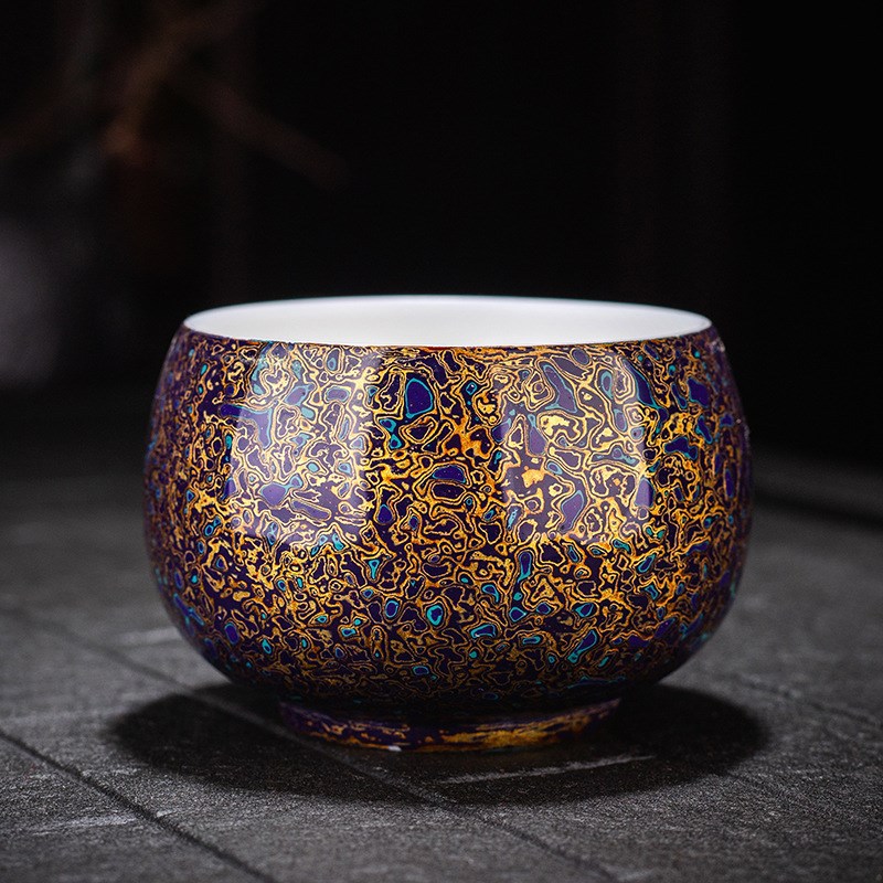 Cốc sơn mài sứ trắng Dehua, bộ trà cao cấp, cốc chủ, cốc đơn, cốc đôi, cốc trà ngọc mỡ cừu, đồ sơn mài gradient