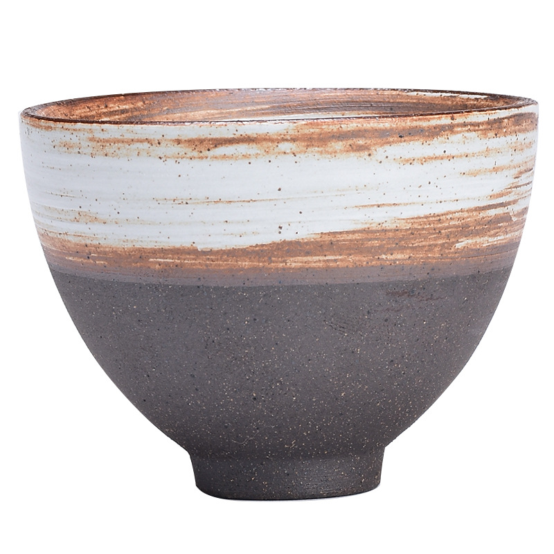 Cốc trà trắng bóng gốm thô thủ công kiểu Nhật, tách trà Kung Fu gốm sứ, tách trà bột giới thiệu, phục hồi và làm đồ cũ