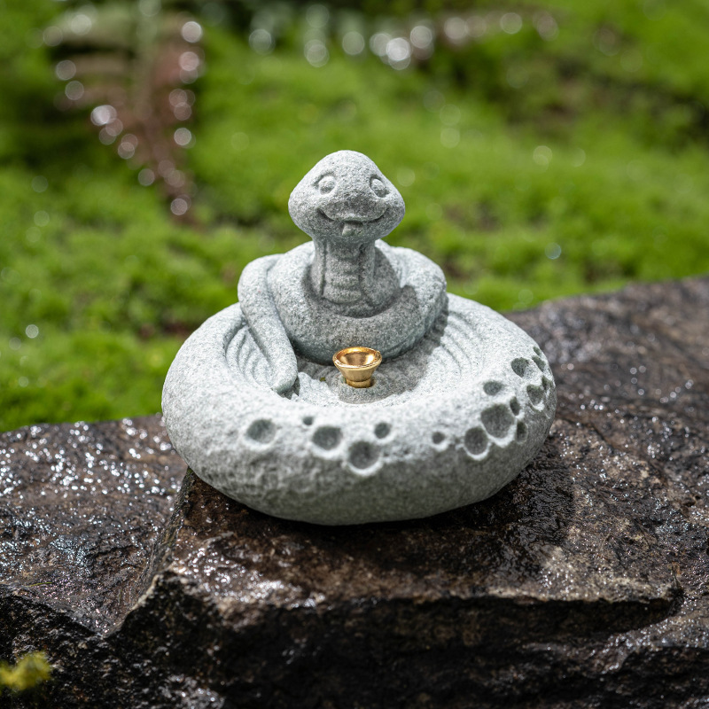 Đồ trang trí thú cưng trà sáng tạo rắn 12 cung hoàng đạo