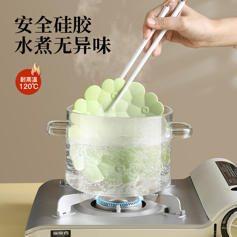 Lót cách nhiệt, khay đựng đĩa silicon gia dụng chống bỏng, lót nồi cát, lót bát đĩa, lót cốc dày chịu nhiệt độ cao, Bắc Âu